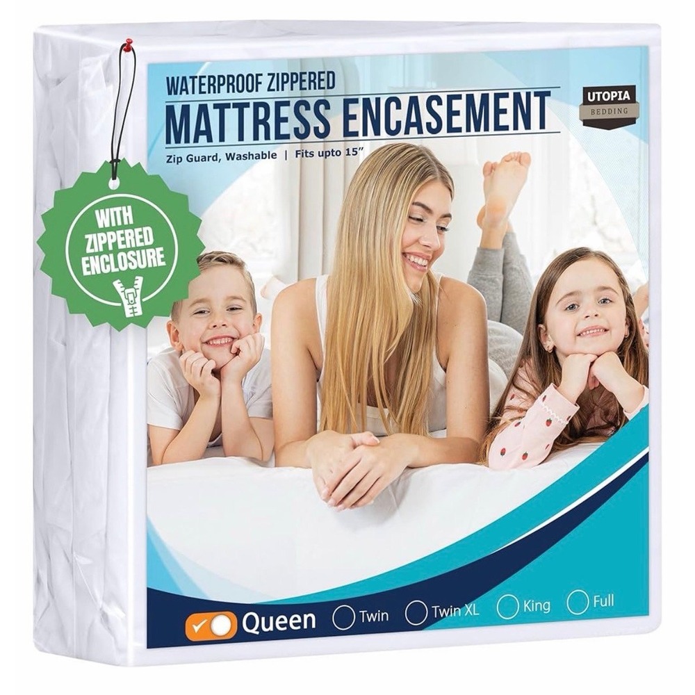 Utopia Bedding Mattress Protector Zippered Queen Size